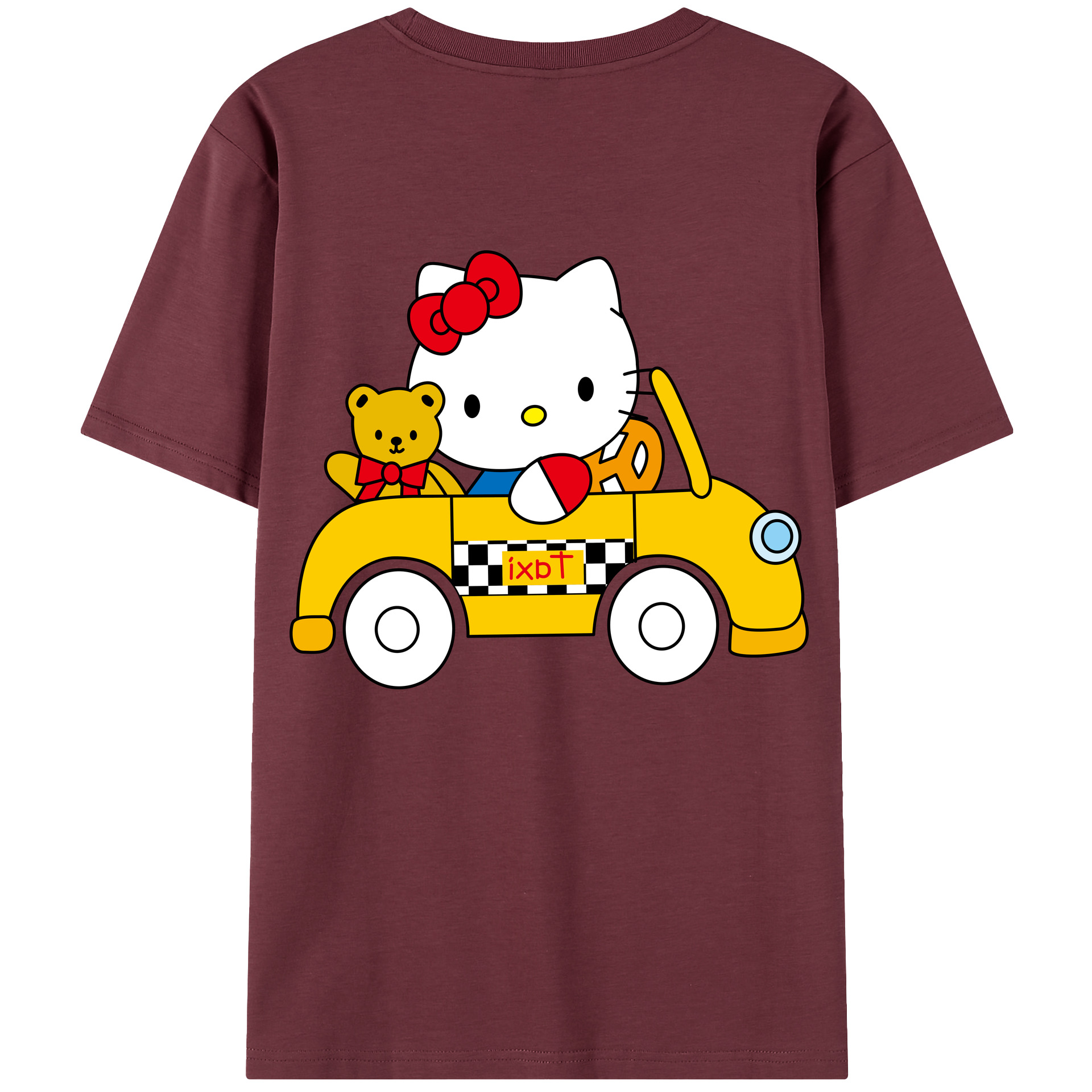 （画像用） Hello Kitty ハローキティ 綿100％半袖Tシャツ（背面プリント）